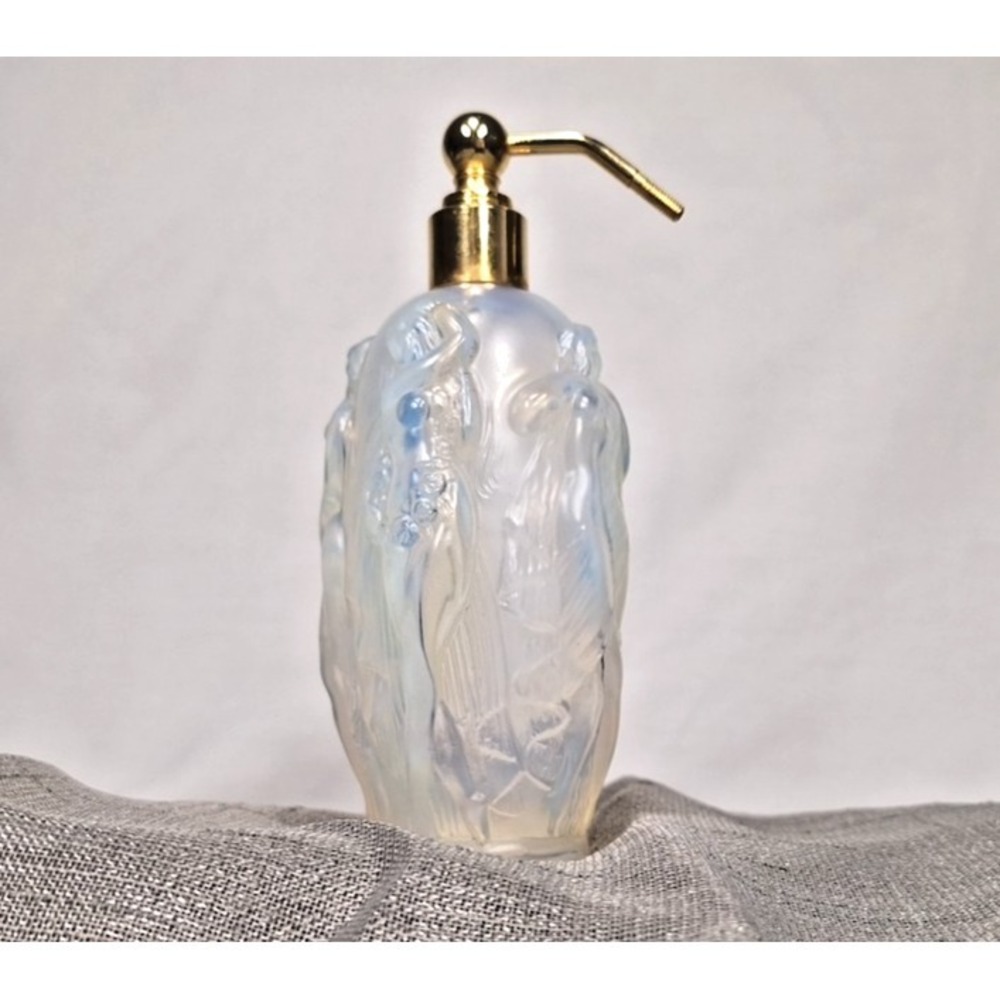 Sabino Opalescent Art Deco Glass Nymphs Dancing‎ Perfume Bottle Part Automizer